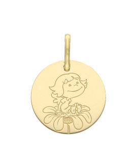 La Fée Galipette : médaille Précieuse Nature or jaune 18 carats