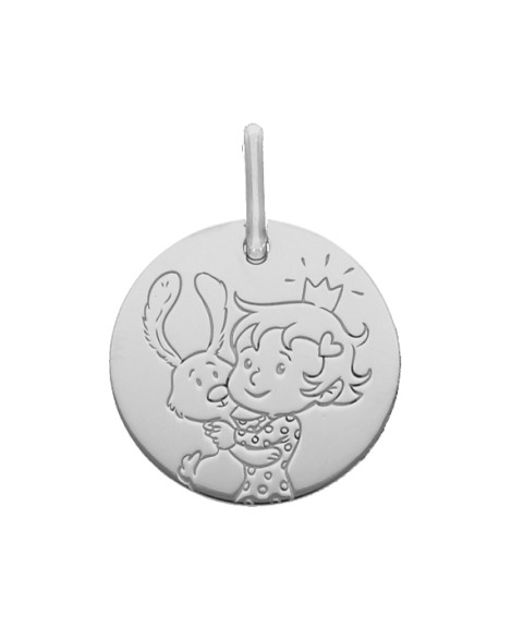 La Fée Galipette : médaille Curieuse Nature or blanc 18 carats