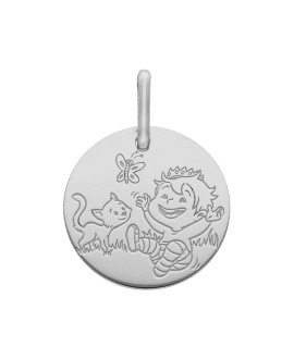 La Fée Galipette : médaille Blagueur Nature or blanc 18 carats