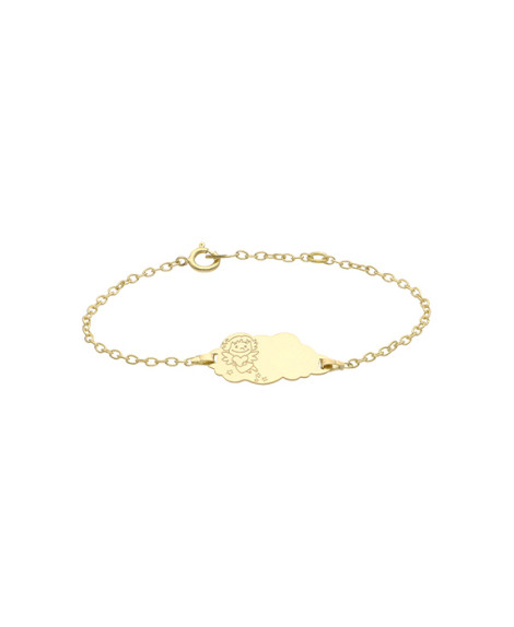 La Fée Galipette : bracelet nuage Précieuse or jaune 18 carats