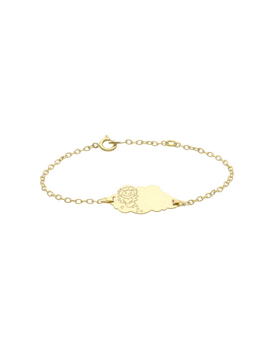 Bracelet nuage et perle en plaqué or