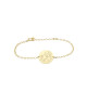 La Fée Galipette : bracelet chaîne médaille Maline or jaune 18 carats