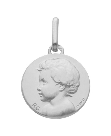 Médaille bébé garçon or blanc – Lucas Lucor