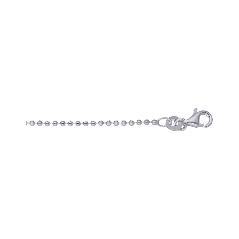 CC2038F - Collier Fine Chaîne Mini Boules Acier Argenté - Oh My Shop