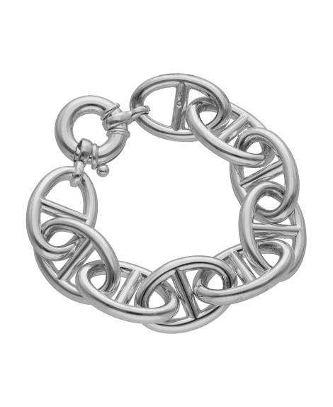 Bracelet argent grosse maille marine