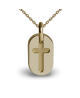 Mikado : pendentif Amen Croix or jaune