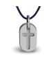 Mikado : pendentif Amen Croix or blanc