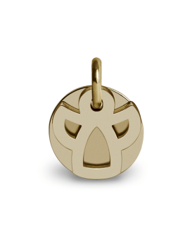 Médaille de baptême ange moderne en or jaune - Mikado