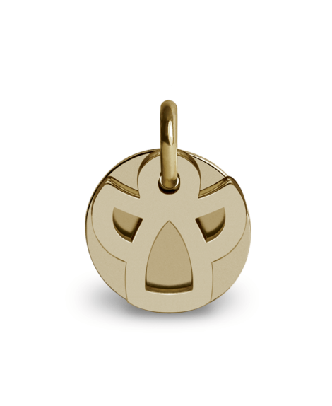Médaille de baptême ange moderne en or jaune - Mikado