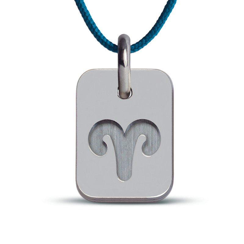 Pendentif Ancien Cabri/Bélier En Émail - Cuivre Vert D'Eau - Bijou Vintage Animalier