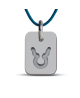 Mikado : pendentif signe taureau (argent)