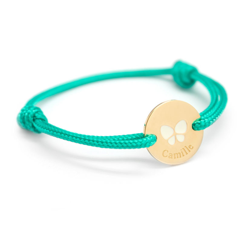 Bracelet Papillon En Bois - Bleu, Neuf Sans Emballage - Fabriqué En France