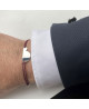 Bracelet cordon argent futur papa - B.doo