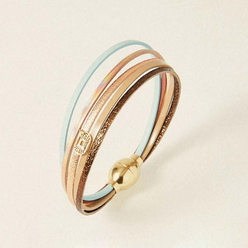 Bracelet cuir femme modèle Artiste Flowers for Zoé