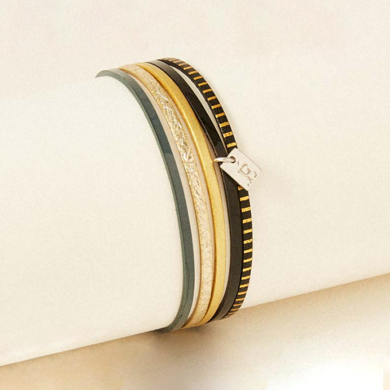 Bracelet cuir femme modèle Artiste Flowers for Zoé