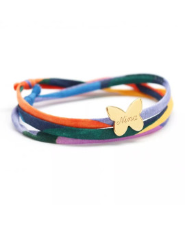 Bracelet Liberty cordon papillon plaqué or