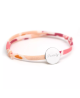 Bracelet Liberty cordon médaille ronde argent