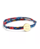 Bracelet Liberty cordon médaille ronde plaqué or