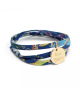 Bracelet Liberty cordon kids médaille plaqué or