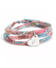 Bracelet Liberty cordon kids coeur argent