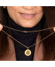 Médaille perlée 3 enfants or 18K - Lafami