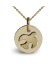 Mikado : pendentif Paloma or jaune