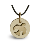 Mikado : pendentif Paloma or jaune