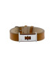 Bracelet cuir homme personnage ajouré argent - Loupidou