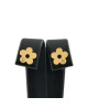 boucles d'oreilles fleur or jaune loupidou