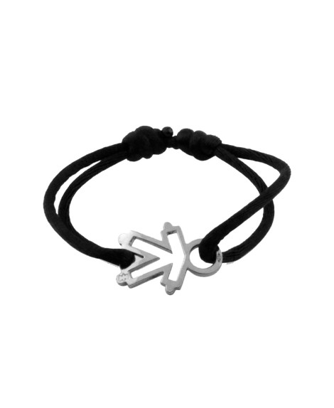 LOUPIDOU : BRACELET CORDON SQUELETTE (FILLE OU GARÇON) (OR BLANC)