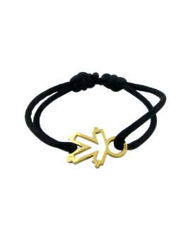 LOUPIDOU : BRACELET CORDON SQUELETTE (FILLE OU GARÇON) (OR JAUNE)