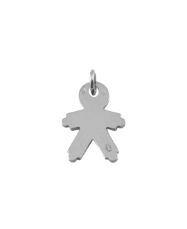 LOUPIDOU : MÉDAILLE ENFANT - FILLE OU GARÇON (OR BLANC)