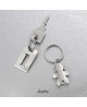 LOUPIDOU : PORTE CLÉS LUCKY NUMBER (ARGENT)