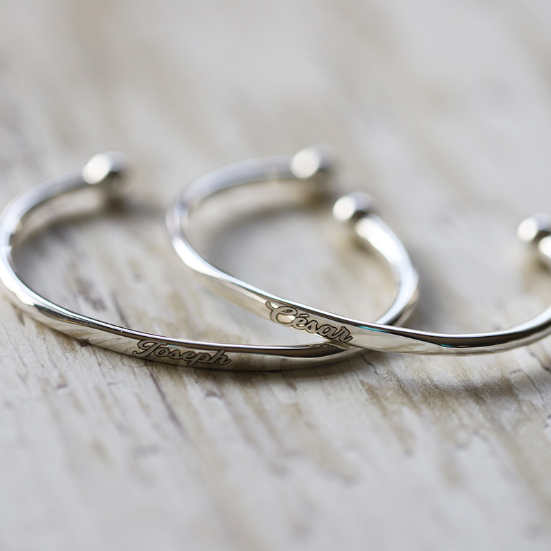 Bracelet Bébé En Argent Sterling 925 - 15,2 Cm De Long - Cadeau De Baptême, Naissance - Garçon Ou Fille