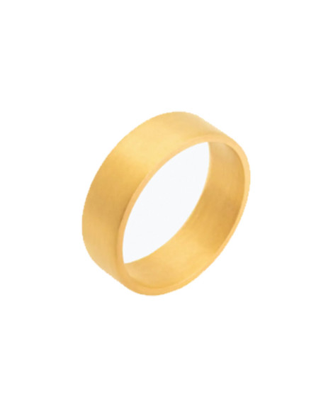 Bague alliance large personnalisable en or jaune - Les Empreintes