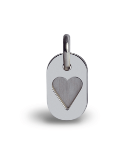 Mikado : pendentif Corazon or blanc