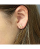 Boucles d'oreilles cheval or jaune 9K