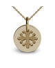 Médaille croix occitane or jaune - Mikado