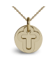 Mikado : pendentif Croix or jaune