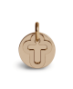 Mikado : pendentif Croix or rose