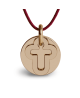 Mikado : pendentif Croix or rose