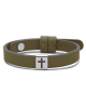 Mikado : bracelet croix Hallelujah (or blanc)