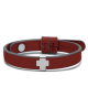 Mikado : bracelet Gospel croix or blanc