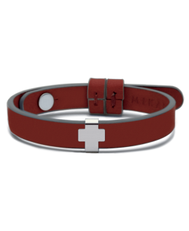 Mikado : bracelet Gospel croix or blanc