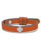 Mikado : bracelet Gospel croix or blanc