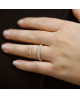 Bague alliance argent rhodié - Clio Blue