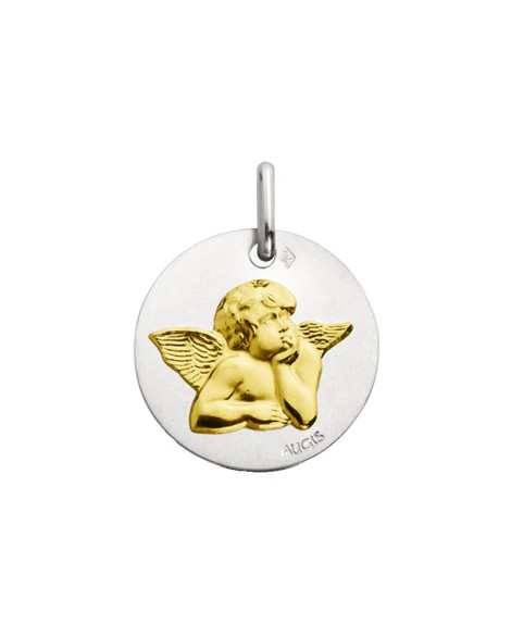 Augis : Médaille baptême Ange Raphaël deux ors