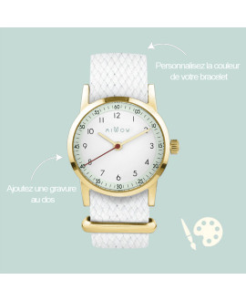 Montre Enfant Cadran Opale Personnalisable