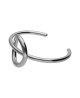 bracelet jonc argent cercle croisé