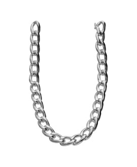 Collier argent grosse maille marine